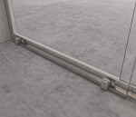 CERANO - Trojstenný sprchovací kút Varone LINE UL/P - 6 mm - chróm, transparentné sklo - 140x70x195 - posuvný CER-DY505-90143
