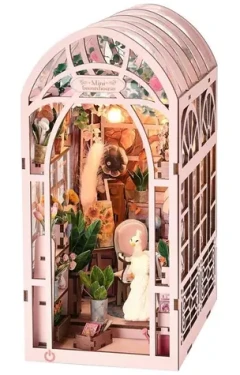 2Kids Toys 3D skladačka Zarážka na knihy Miniatúra domčeka Skleník umelkyne