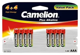 Camelion PLUS AAA (LR03) 8ks / Alkalická batéria / Mikrotužková / 1,5V (11044803)