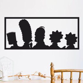 Veselá Stena Samolepka Simpsonovci Farba: černá, Veľkosť: 80 x 35 cm