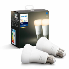 Philips Hue LED žiarovka E27 9.5W biela / múdra LED žiarovka / 800 lm / 2700 K / stmievateľná / 2ks (SKL000323669)