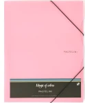 KARTON P+P Pastelini A4 ružová / Spisová zložka / s gumou / 3 chlopne (2-661)