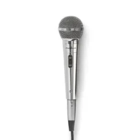 Nedis Káblový mikrofón strieborná / Kardioid / dynamický / 5.00 m / 80 Hz - 13 kHz / 600 Ohm / -72 dB / Vypínač / Kov (MPWD45GY)