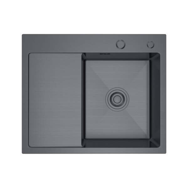 VELAZO VELAZO - Oceľový drez 58 x 48, grafit, s odkvapkávačom VELAZ5848RB