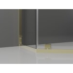 MEXEN - Exo sprchovací kút päťboký krídlový 100 x 90, transparent, zlato 812-100-090-50-00