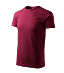 Ťažké nové tričko unisex garnet XL