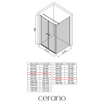 CERANO - Sprchovací kút Antelo L - Ľ/P - 6 mm - chróm, transparentné sklo - 88x80 - otočný CER-666883