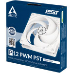 ARCTIC P12 PWM PST biela / 120 mm / 200 - 1800 RPM / 95.65 m3h / 4-pin konektor + 4-pin socket (ACFAN00170A)