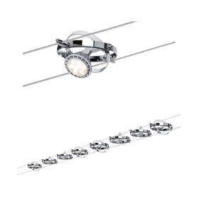 Paulmann Cardan 94153 kompletný systém lankových svietidiel GU5.3 80 W chróm, chróm (matný); 94153