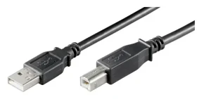 MicroConnect kábel USB2.0 A (M) - USB2.0 B (M) 5m čierna / 480Mbit/s (USBAB5B)