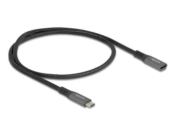 DeLock USB-C 0,5m čierna / Kábel / USB 3.2 Gen 2 10 Gbps / USB-C (M) - USB-C (M) / PD 100W / 4K 60Hz (80021)