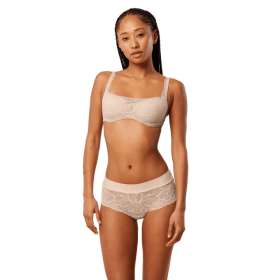 Dámska podprsenka Body Make-Up Illusion Lace Balconette Bra - Triumph naze béžová (00NZ) 075B