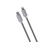 Epico Fabric Braided kábel USB-C na Lightning 1.8m 2020 space grey (9915101300184)