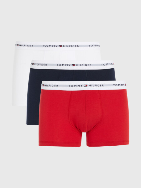 Pánske boxerky 3-PACK UM0UM02761 0UB black/white/red - Tommy Hilfiger XXL