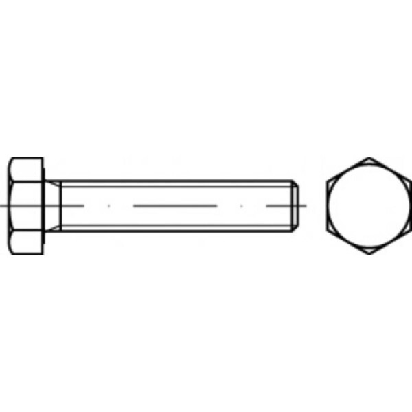 TOOLCRAFT TO-5443689 šesťhranná skrutka 25 mm 22 mm vonkajší šesťhran 83933 ocel glavanizované zinkom 100 ks; TO-5443689