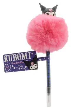 BLUESKY Guľôčkové pero Kuromi PomPom / Sanrio / chlpatý pompon / čierna náplň (KR707455)
