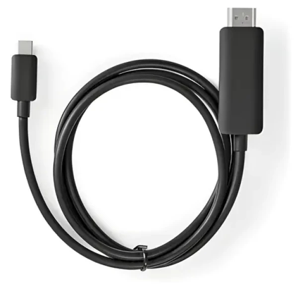 Nedis USB-C - HDMI 2m čierna / Adaptér / USB 3.2 Gen 1 / 4K 60Hz (CCGL64655BK20)