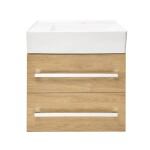 Kúpeľňová skrinka s umývadlom SAT Cube Way 60x53x46 cm dub Hickory mat CUBE46602DHSATCWL CUBE46602DHSATCWL