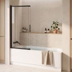 REA - Vaňová zástena posuvná Dario Black 100 REA-W7884