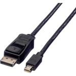 Value DisplayPort prepojovací kábel Konektor DisplayPort, Mini DisplayPort konektory 1.50 m čierna 11.99.5638 tienený Kábel DisplayPort; 11.99.5638