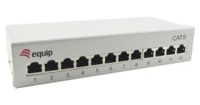 Equip / Patch panel / 12x RJ45 / Cat6 / stolný / 250MHz / biela (227363)