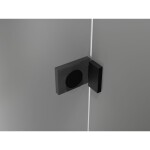 MEXEN/S - Lunar L Duo sprchový kút dvere krídlové pravá 115 x 105, transparent, čierna 834L-115P-105L-70-00
