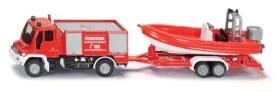SIKU Blister - Požiarne vozidlo Unimog s člnom
