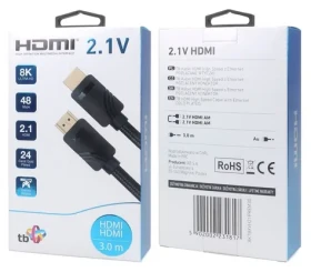 Kábel HDMI 2.1 Premium čierny / Prepojovací kábel / 8K / Herný / 3 m (AKTBXVH21PREM30)