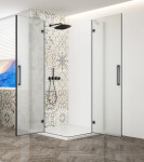 GELCO - TRINITY BLACK štvorcový kút 1200x1200 rohový vstup, matné sklo, GT2212-12M-B GT2212-12M-B