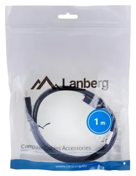 Lanberg CA-HDMI-21CU-0010-BK čierna / Kábel HDMI / HDMI 2.0 / 1 m / 4K UHD / 144 Hz / ARC (CA-HDMI-21CU-0010-BK)