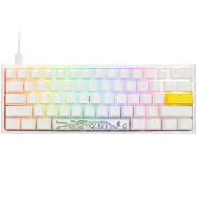 Ducky One 2 Pro Mini Kailh Brown biela / herná klávesnica / podsvietená / mechanická / drôtová USB-C / US (DKON2061ST-KUSPDWWTK2)