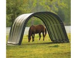 Plachtový prístrešok – ShelterLogic Run-In-Shed 3,7 × 6,1 m zelený