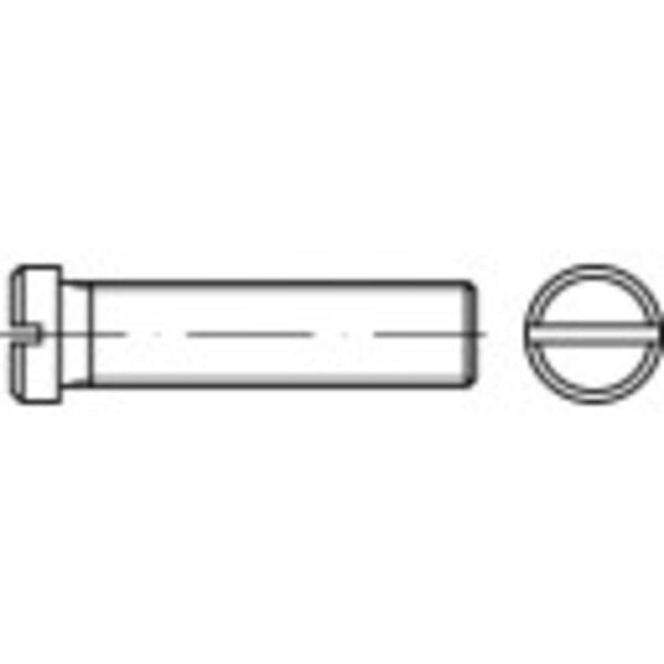 TOOLCRAFT 118892 skrutky s plochou hlavou M4 8 mm drážka DIN 920 ocel glavanizované zinkom 100 ks; 118892