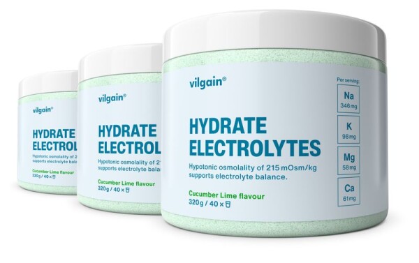 Vilgain Elektrolyty – 3× Uhorka & limetka 320 g