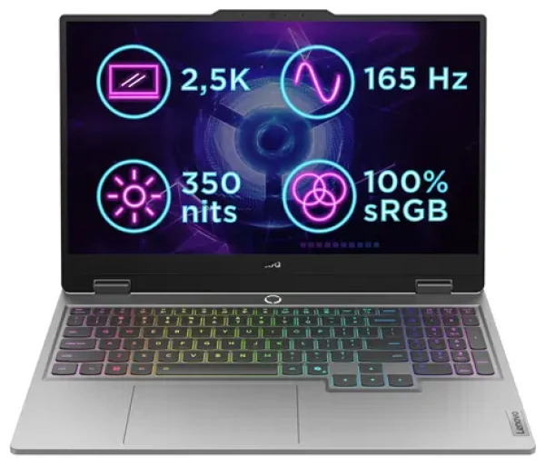 Lenovo LOQ 15IRX10 sivá / 15.6" WQHD / Intel Core i7-14700HX 2.1GHz / 32GB / 1TB SSD / RTX 5060 8GB / Bez OS (83JE0096CK)