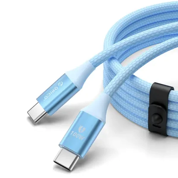Orico CDX 1m modrá / Kábel USB-C - USB-C / Power Delivery 100W / 5A