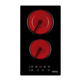 IsEasy LT2V-15 / Keramická varná doska / 2 platničky / 1200 W + 2000 W / 9 stupňov výkonu / dotykové ovládanie (LT2V-15)