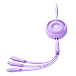 Joyroom S-A40 Nabíjací kábel 3v1 USB-A (M) - USB-C + MicroUSB + Lightning (M) 3.5A 1m fialová (S-A40 Purple)