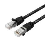 Lanview SmartClick Cat6a S/FTP HIGH-FLEX čierna / Sieťový kábel / RJ-45 / 1 m / PoE (LV-SFTP6A01B)