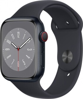 Apple Watch 8 GPS + Cellular 45mm Midnight Alu Sport Čierny (MNK43FD/A)