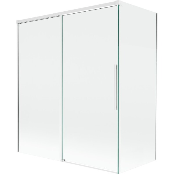 MEXEN/S - Rox vaňová zástena 2-krídlová posuvná 140 + 70 x 150, transparent, biela 8C9-140-070-20-00