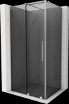 MEXEN/S - Velár sprchovací kút, posuvné dvere 90 x 100, grafit, nikel kartáčovaný 871-090-100-41-97