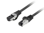 Lanberg CAT8.1 S/FTP 1m čierna / Patch kábel / RJ-45 / LSZH / 40 Gbit/s (PCF8-10CU-0100-BK)