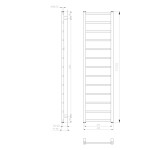 SAPHO - METRO LIGHT vykurovacie teleso 400x1500 biela IR447T