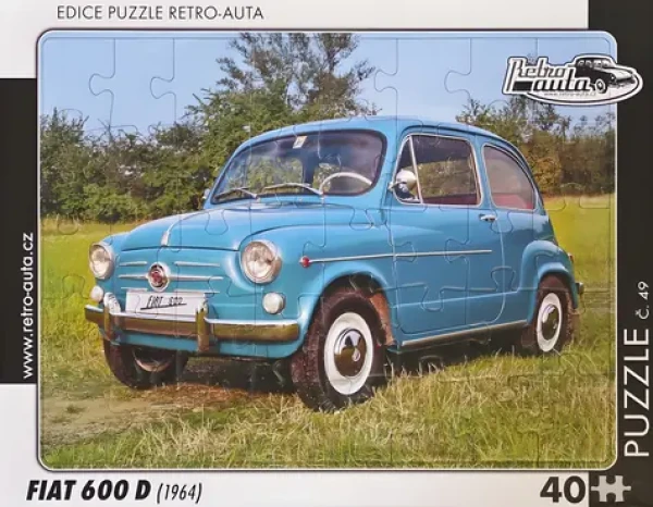RETRO-AUTA Puzzle č.49 Fiat 600 D (1964)