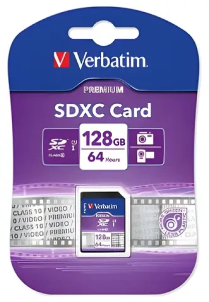 Verbatim Premium SDXC 128 GB / Pamäťová karta / UHS-I U1 / Class 10 / R: 10 MB/s / W: 10 MB/s (44025)