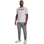 Kalhoty Under Armour Rival Fleece Joggers Castlerock Light Heather/ White XL