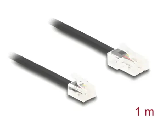 DeLock RJ45 (M) - RJ11 (M) čierna / Telefónny kábel / 1 m (88035)