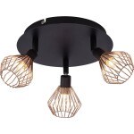 Brilliant Dalma 21034/76 stropná lampa halogénová žiarovka G9 99 W čierna, meď; 21034/76