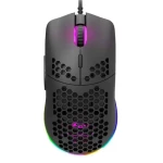 Canyon PUNCHER GM-11 čierna / Herná optická drôtová myš / až 4200 DPI / 7 tlačidiel / USB-A / RGB / 1.65 m (CND-SGM11B)